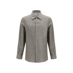 Brunello Cucinelli Bicolor Linen Dress Shirt