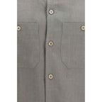 Brunello Cucinelli Bicolor Linen Dress Shirt