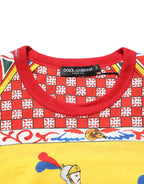Dolce & Gabbana Multicolor Carretto Print Crew Neck T-shirt