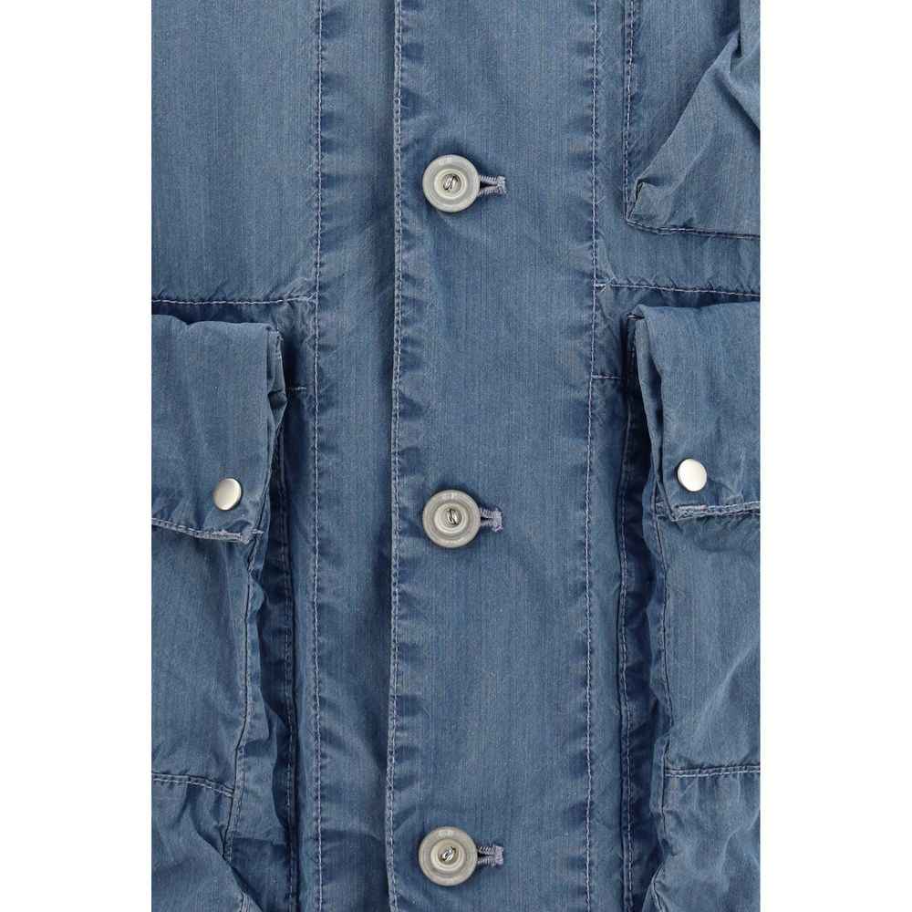 C.P. Company Blue Cotton Full-Length Jacket