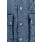 C.P. Company Blue Cotton Full-Length Jacket