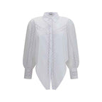 Charo Ruiz White Cotton Blouse