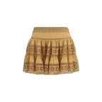 Charo Ruiz Brown Cotton Mini Skirt
