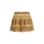 Charo Ruiz Brown Cotton Mini Skirt