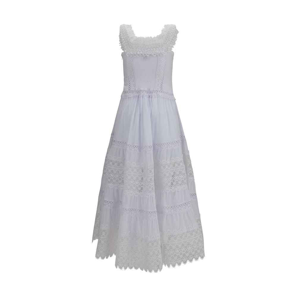 Charo Ruiz White Cotton Casual Dress