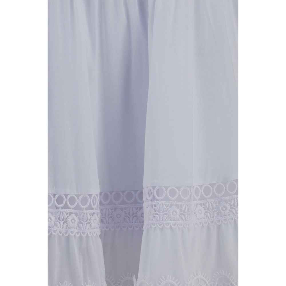 Charo Ruiz White Cotton Casual Dress