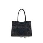 Balenciaga Black Lamb Ovis Aries Aries Shoulder Bag