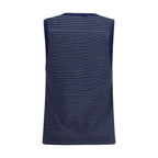 Ami Paris Blue Cotton Tank Tops