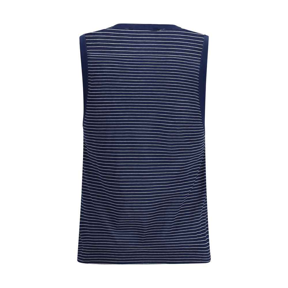 Ami Paris Blue Cotton Tank Tops