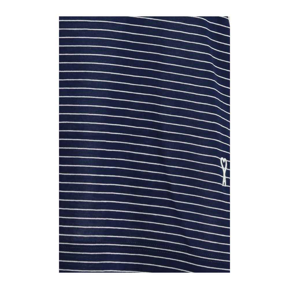 Ami Paris Blue Cotton Tank Tops