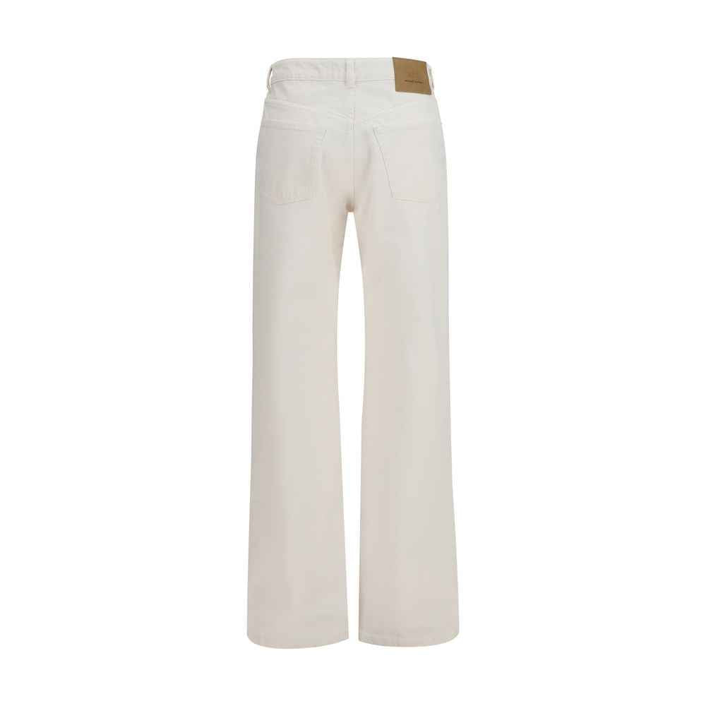 Ami Paris White Cotton Straight-Leg Jeans
