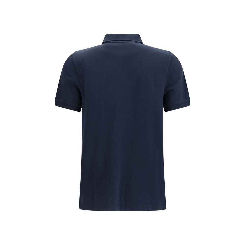 Maison Kitsuné Blue Cotton Polo Shirt