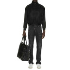 Saint Laurent Black Silk Bomber