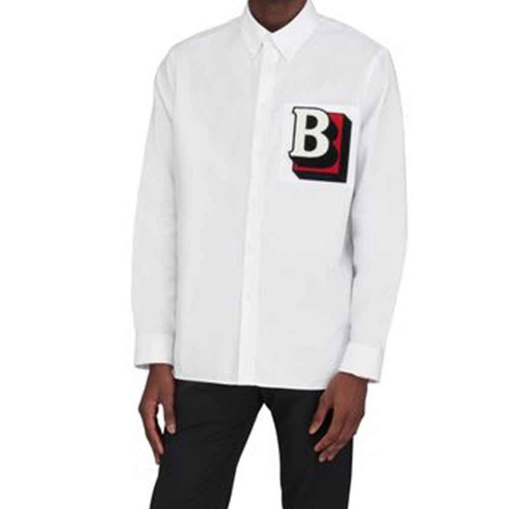 Burberry White Cotton Dress Shirt