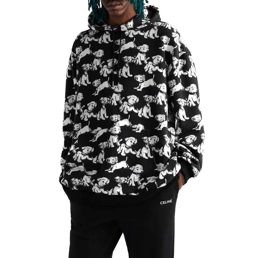 Celine Black Cotton Sweatshirt