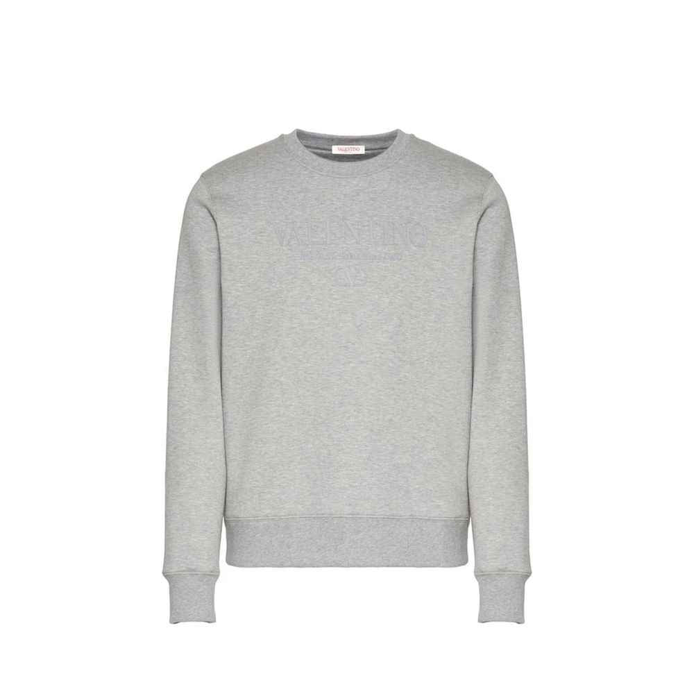 Valentino Gray Cotton Sweatshirt