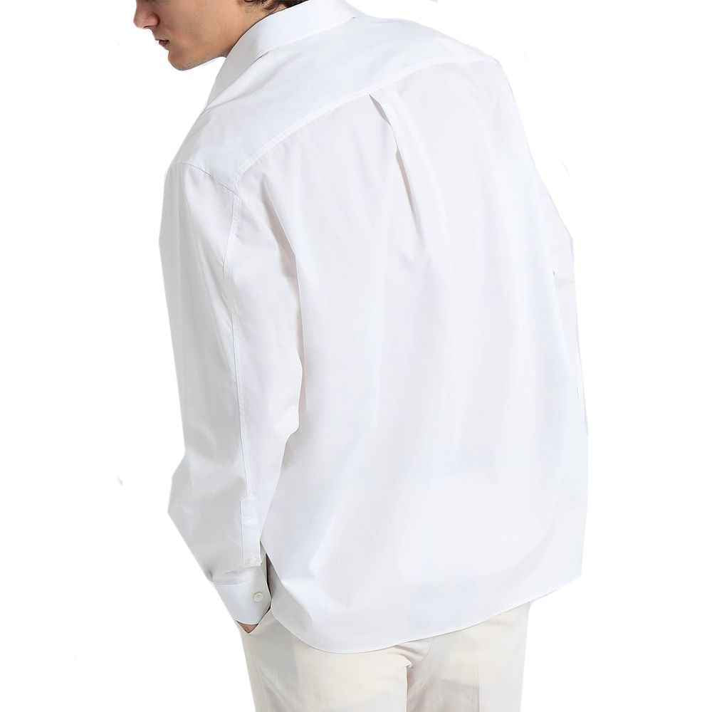 Valentino White Cotton Dress Shirt