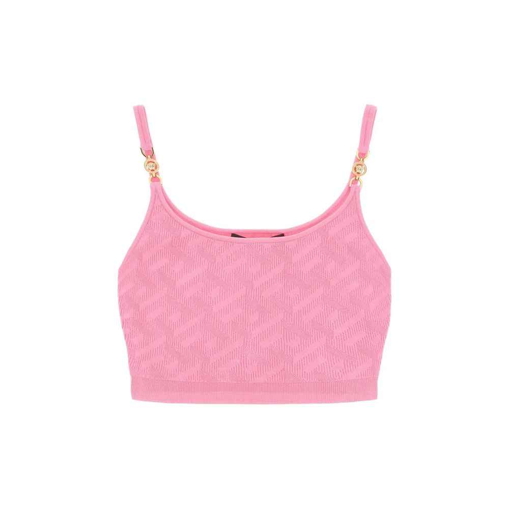 Versace Multicolor Elastane Tank Tops