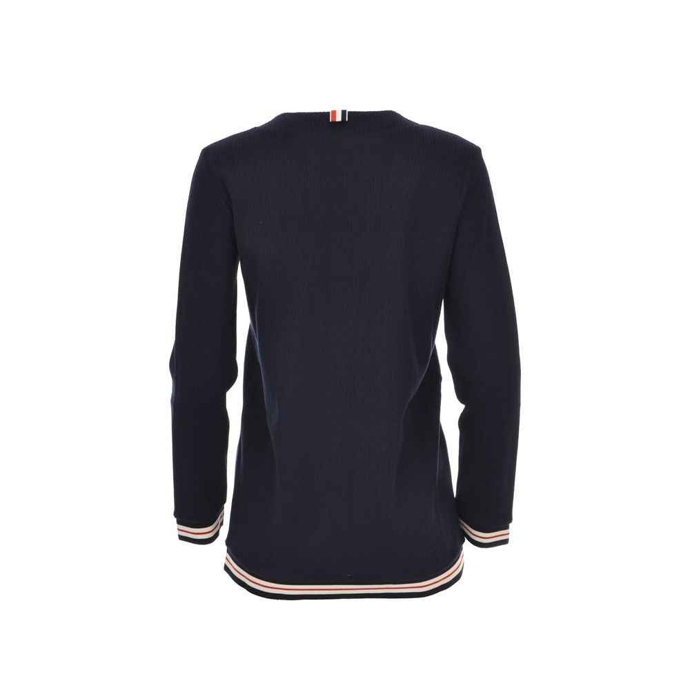 Thom Browne Blue Cotton Cardigan