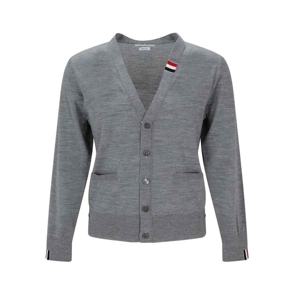 Thom Browne Gray Virgin Wool Cardigan