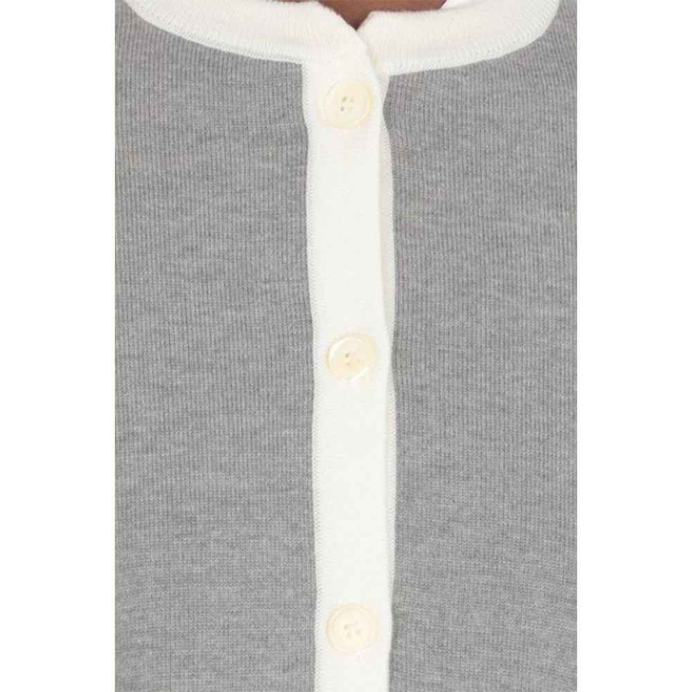 Thom Browne Gray Wool Cardigan