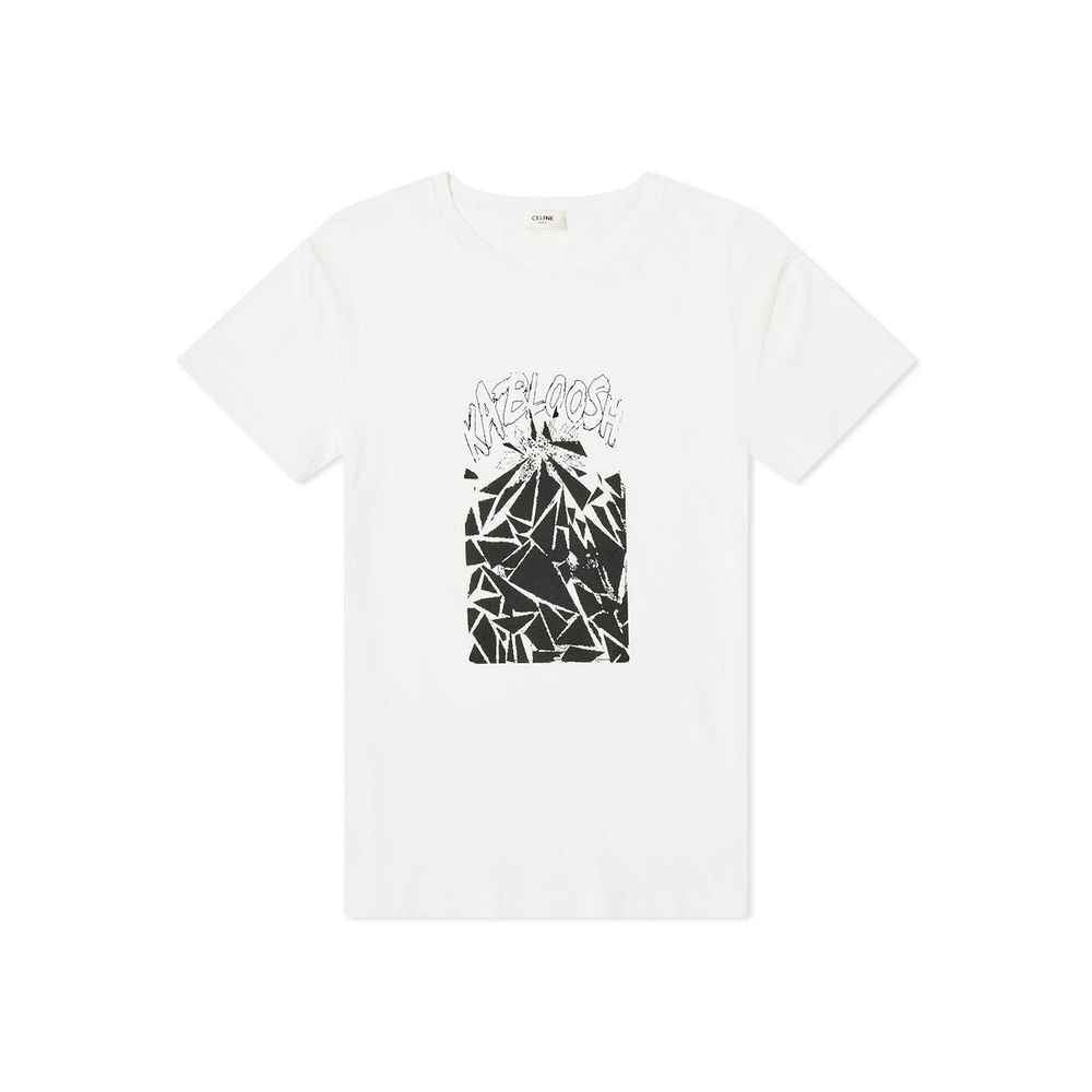 Celine White Cotton T-Shirt