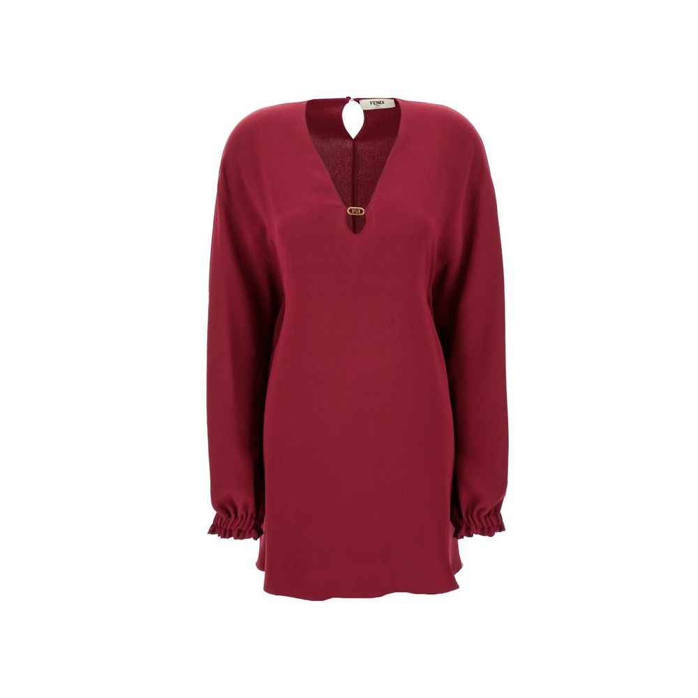 Fendi Purple Silk Casual Dress