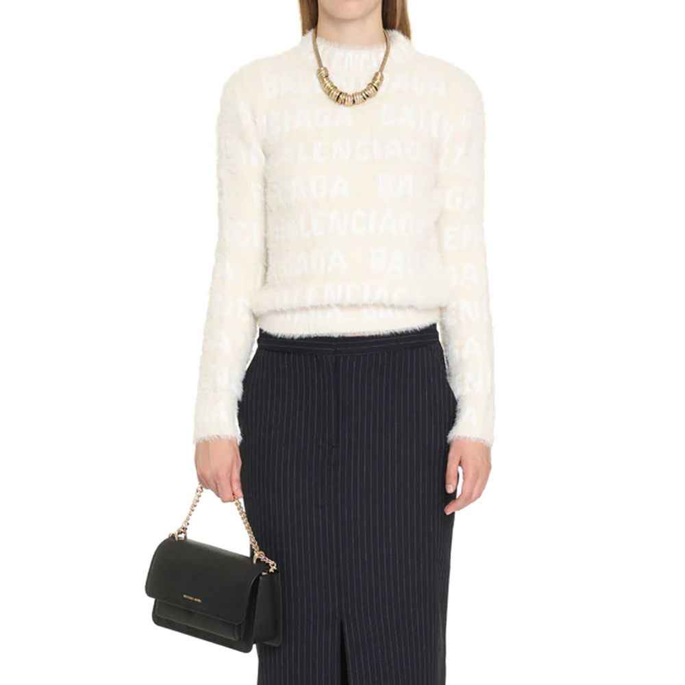 Balenciaga White Elastane Sweatshirt