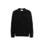 Jil Sander Black Alpaca Leather Sweater