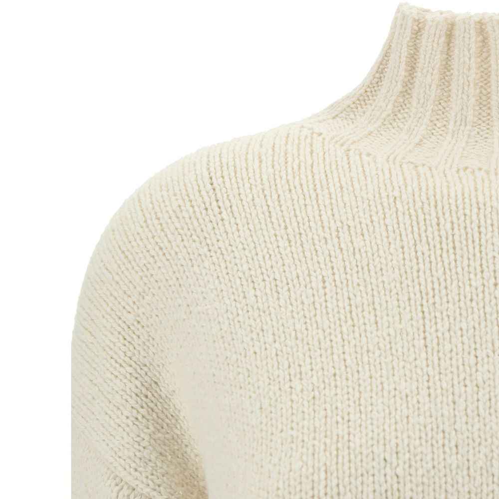 Jil Sander White Silk Sweatshirt