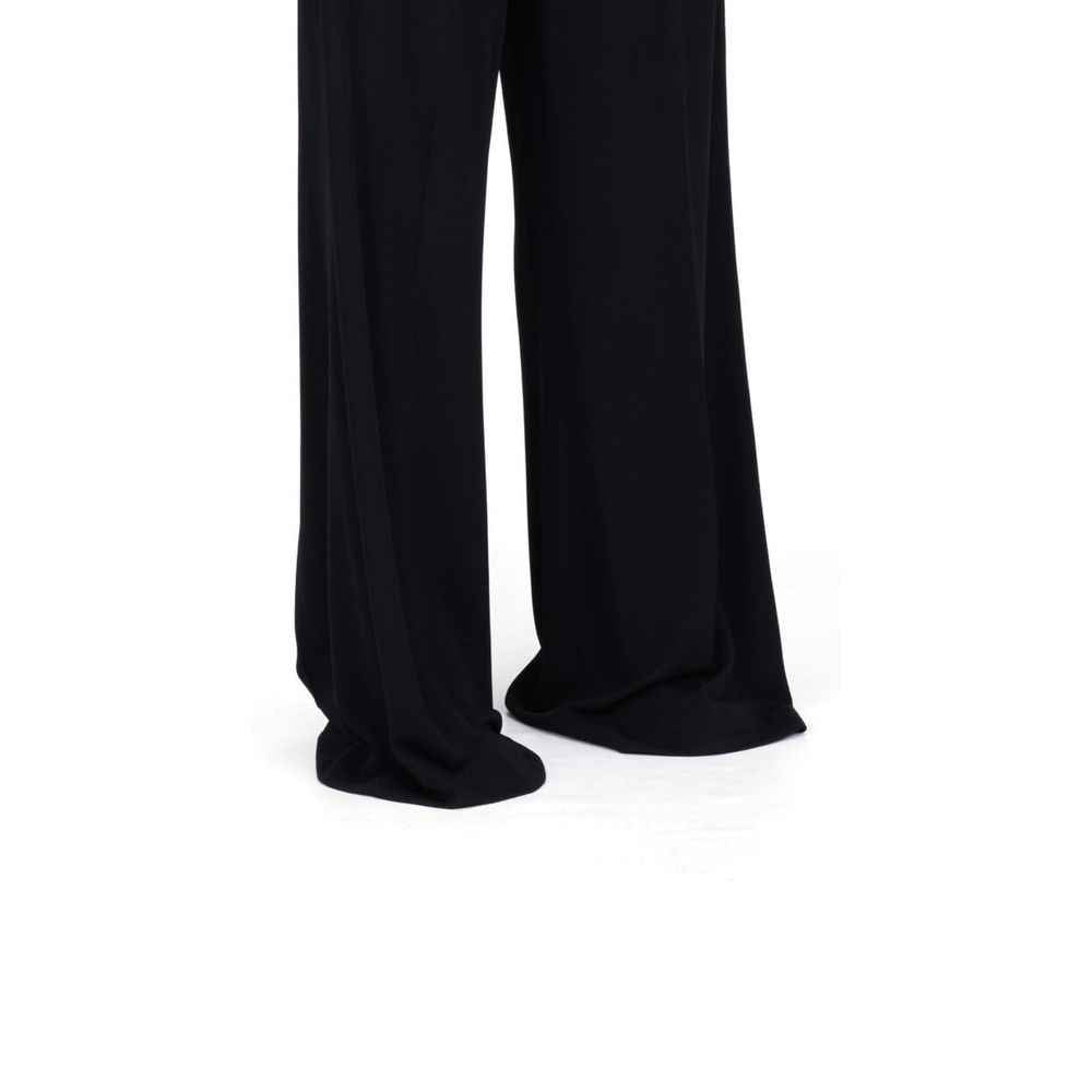 Maison Margiela Black Viscose Casual Pants