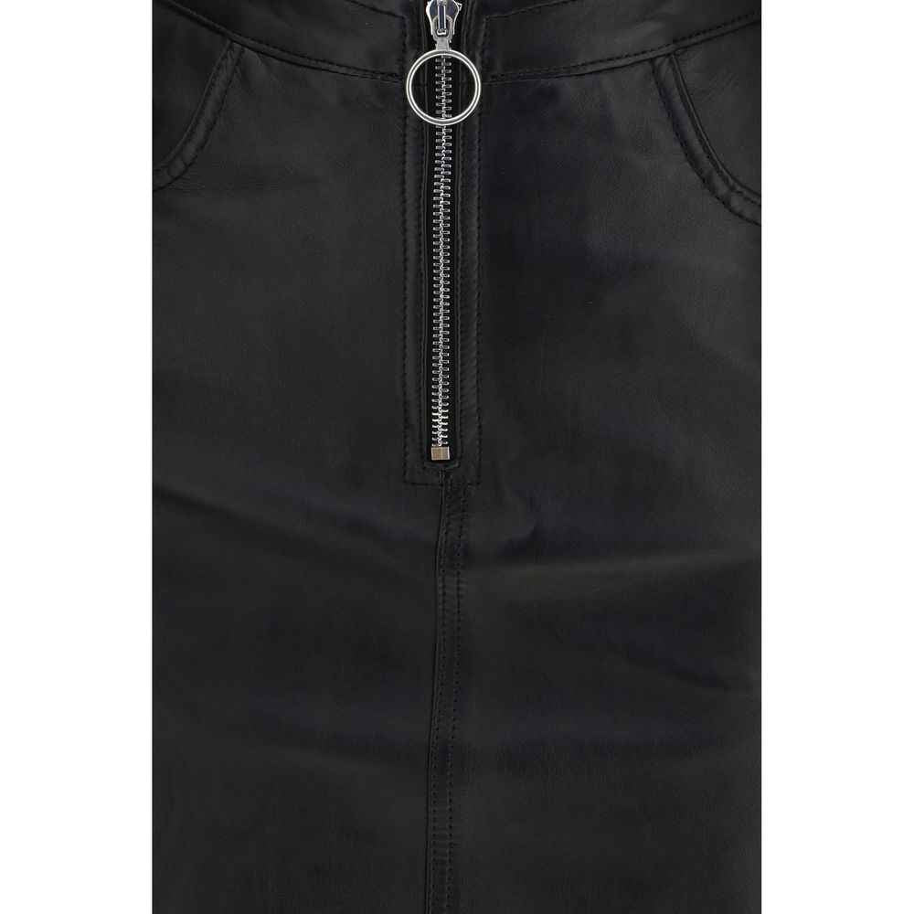 Fiorucci Black Lamb Leather Mini Skirt