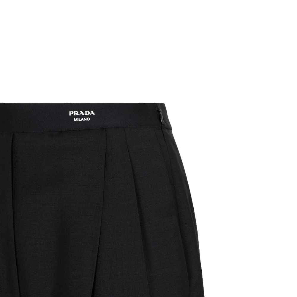 Prada Black Mohair Casual Pants