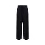 Salvatore Ferragamo Black Silk Casual Pants