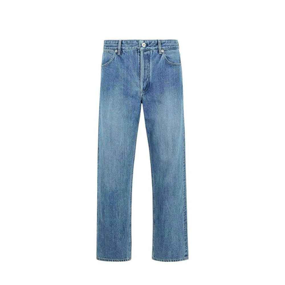 Jil Sander Blue Cotton Straight-Leg Jeans