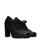 Max Mara Black Leather High Heel Pumps