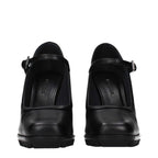 Max Mara Black Leather High Heel Pumps