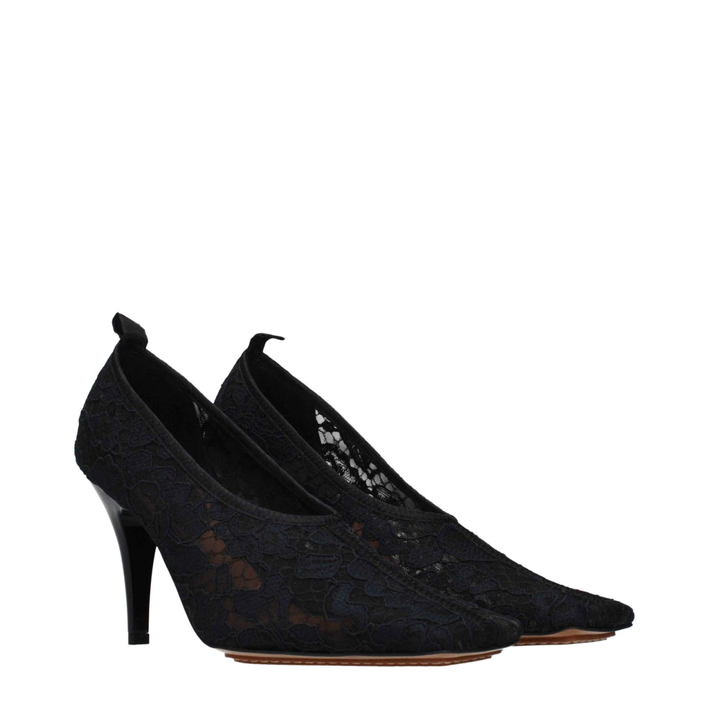 Stella McCartney Black Fabric High Heel Pumps