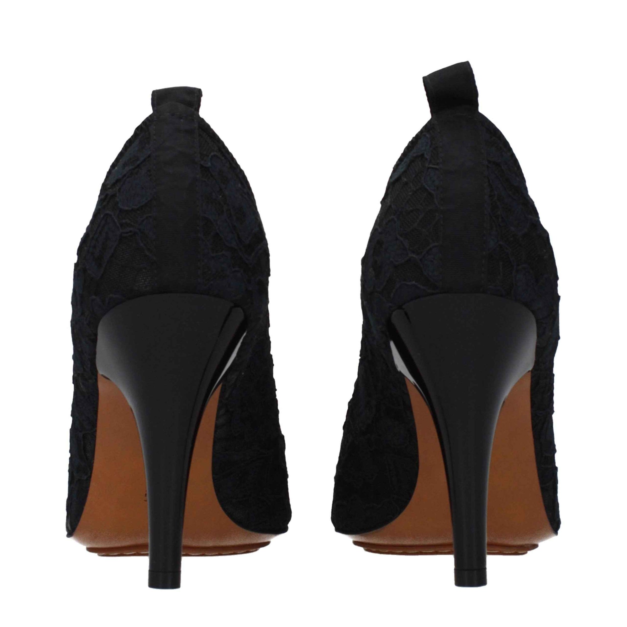 Stella McCartney Black Fabric High Heel Pumps