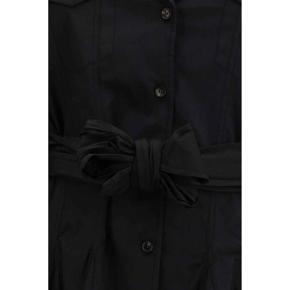 Ganni Black Cotton Casual Dress