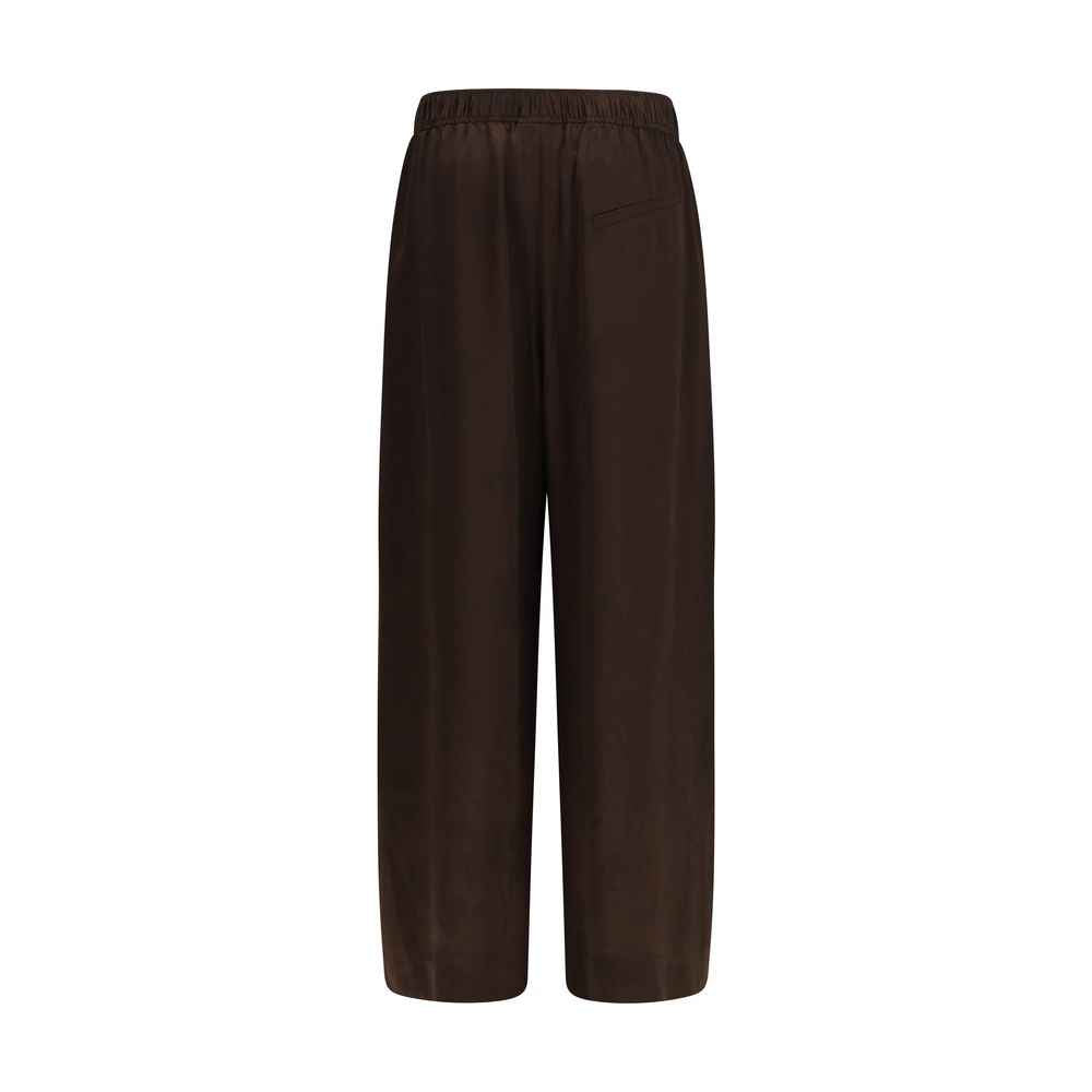 Ganni Brown Acetate Casual Pants
