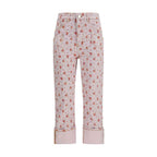 Ganni Multicolor Cotton Cropped Pants