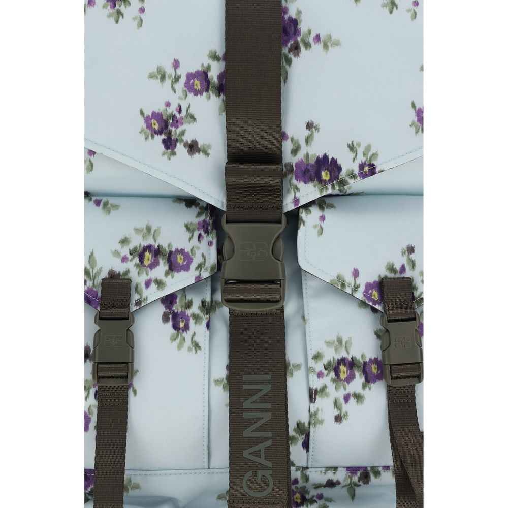 Ganni Blue Polyester Backpack