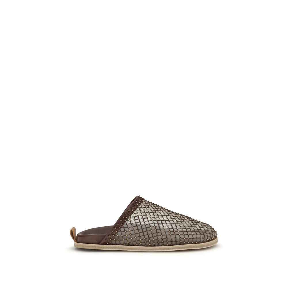 Forte_Forte Brown Calf Leather Bos Taurus Mules