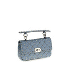 Valentino Garavani Blue Viscose Shoulder Bag