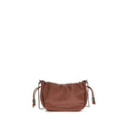 Brunello Cucinelli Brown Calf Leather Bos Taurus Shoulder Bag