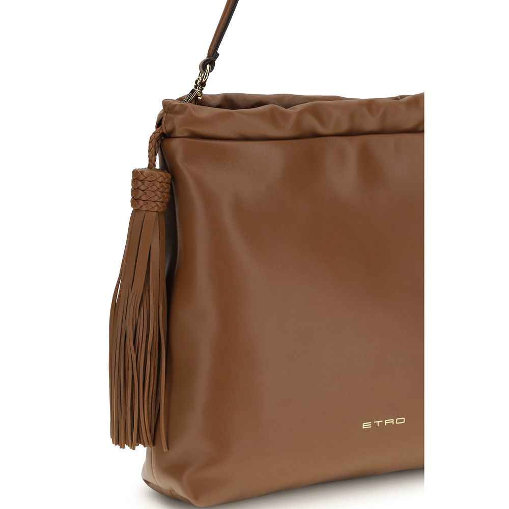 Etro Brown Lamb Ovis Aries Aries Shoulder Bag