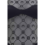 Marine Serre Black Polyamide Bodysuit