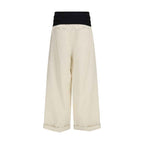 Darkpark Beige Cotton Casual Pants