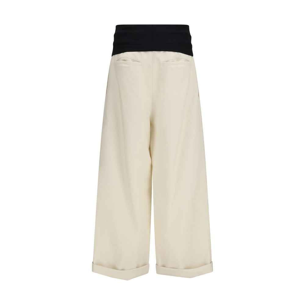 Darkpark Beige Cotton Casual Pants